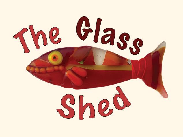 The Glass Shed Logo with cream background
